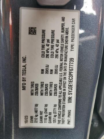 2023 TESLA MODEL 3 5YJ3E1EC3PF677739