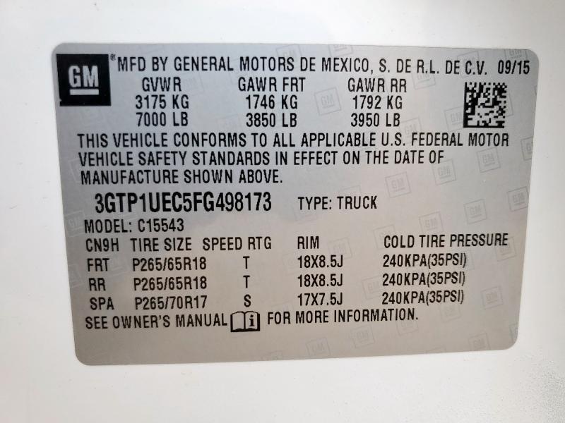2015 GMC SIERRA C15 3GTP1UEC5FG498173