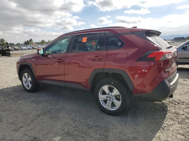 TOYOTA RAV4 LE 2021 burgundy  hybrid engine 2T3M6RFV1MW015907 photo #3