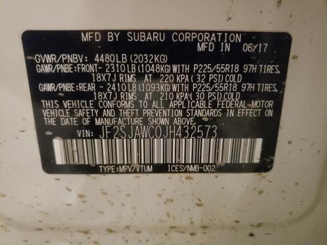 2018 SUBARU FORESTER 2 JF2SJAWC0JH432573