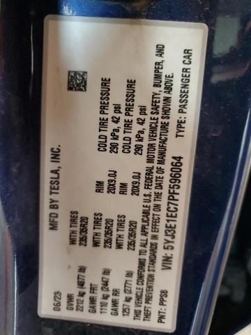 2023 TESLA MODEL 3 5YJ3E1EC7PF596064