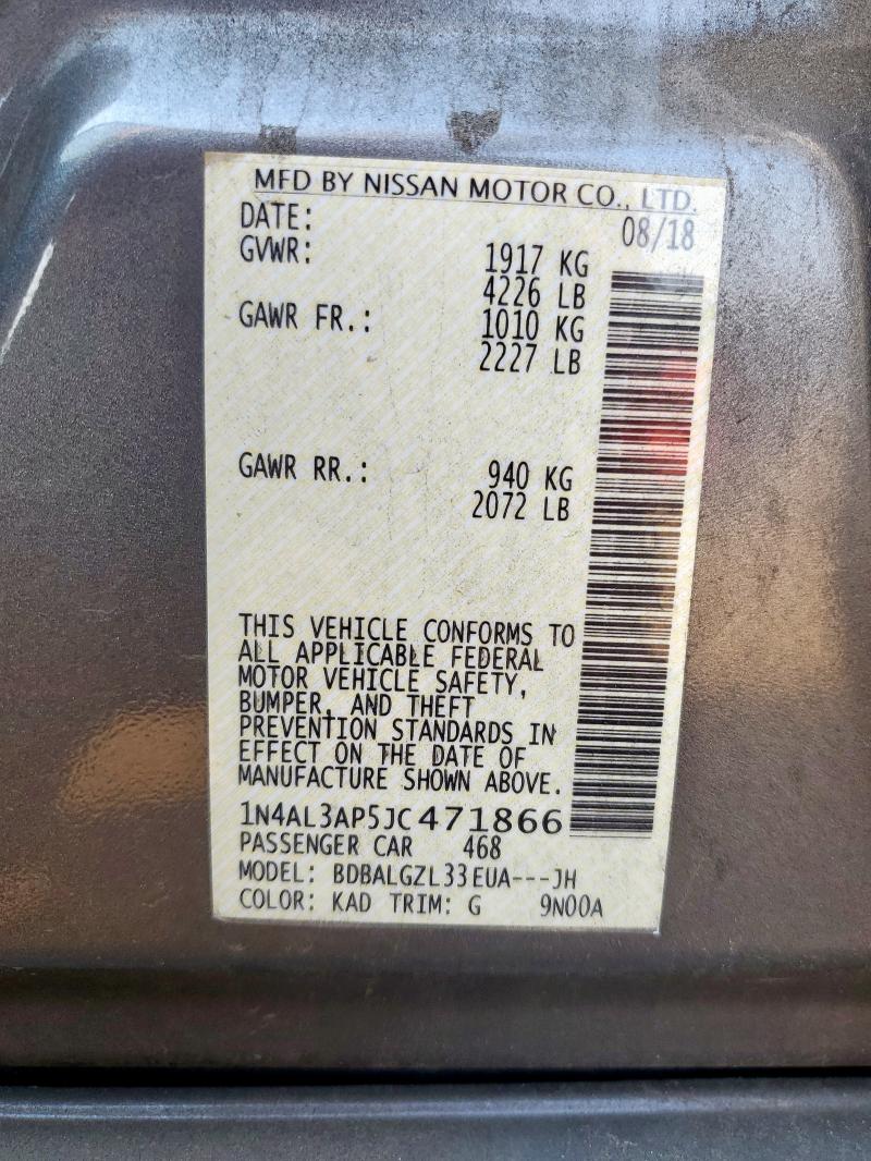 2018 NISSAN ALTIMA 2.5 - 1N4AL3AP5JC471866