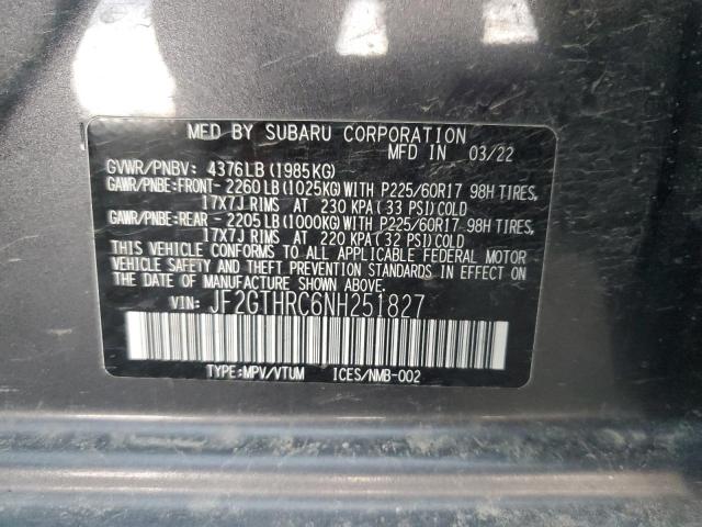 2022 SUBARU CROSSTREK JF2GTHRC6NH251827