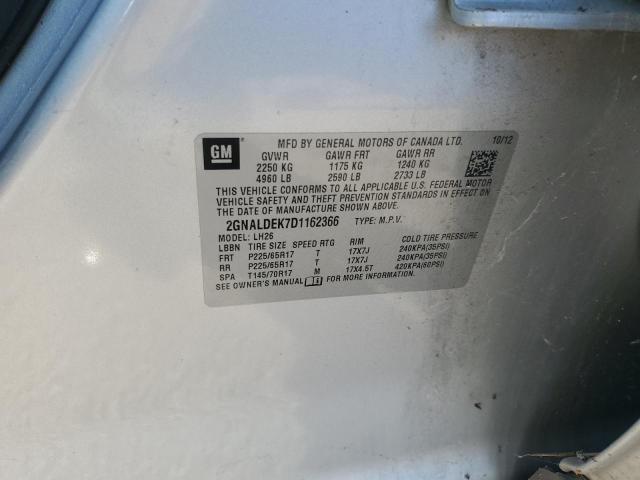 2013 CHEVROLET EQUINOX LT - 2GNALDEK7D1162366