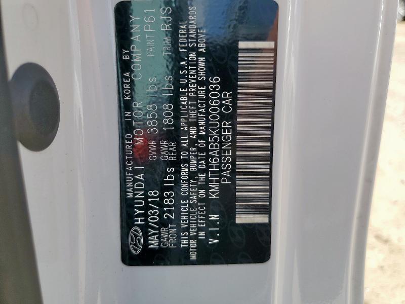 2019 HYUNDAI VELOSTER T - KMHTH6AB5KU006036