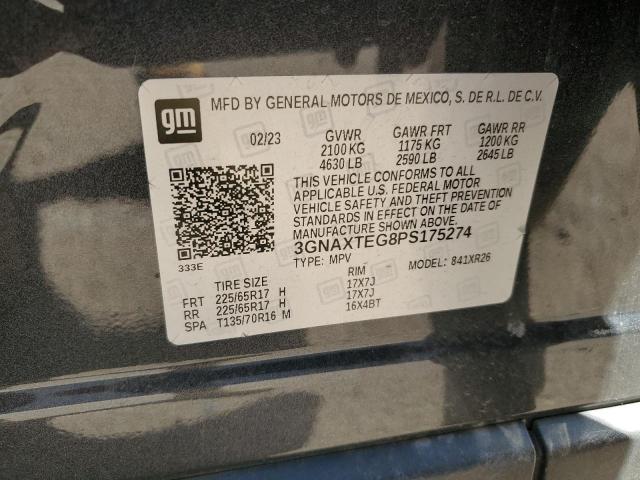 2023 CHEVROLET EQUINOX LT 3GNAXTEG8PS175274