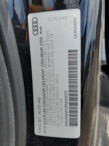 2015 AUDI A6 PRESTIG WAUHGAFC3FN020032