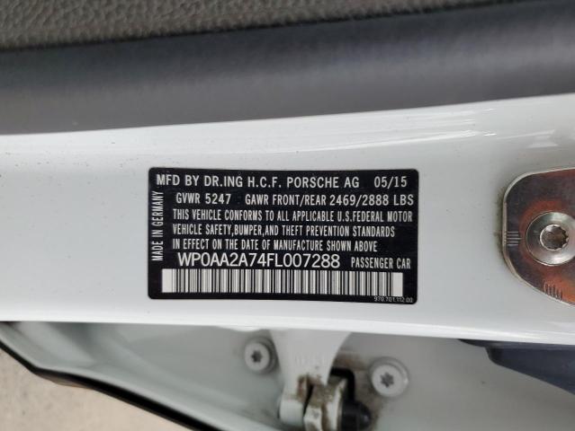 2015 PORSCHE PANAMERA 2 WP0AA2A74FL007288