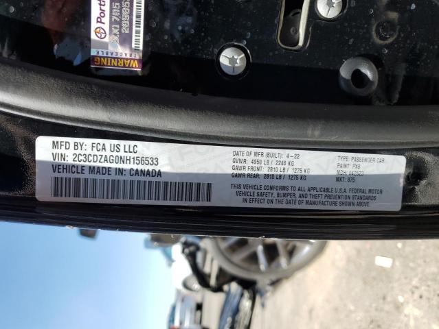 2022 DODGE CHALLENGER SXT 2C3CDZAG0NH156533
