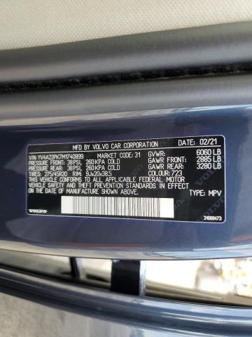 2021 VOLVO XC90 T6 MO YV4A22PK7M1740899