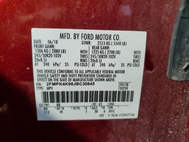 2018 FORD EDGE TITAN - 2FMPK4K98JBC30845