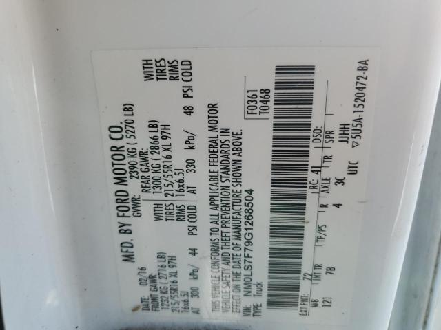 2016 FORD TRANSIT CO NM0LS7F79G1268504
