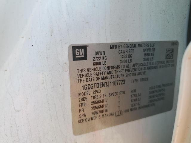 2018 CHEVROLET COLORADO Z - 1GCGTDEN7J1107723