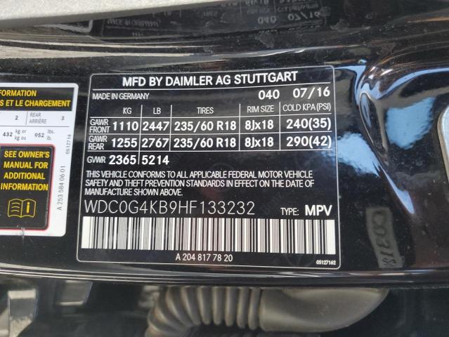 2017 MERCEDES-BENZ GLC 300 4M WDC0G4KB9HF133232
