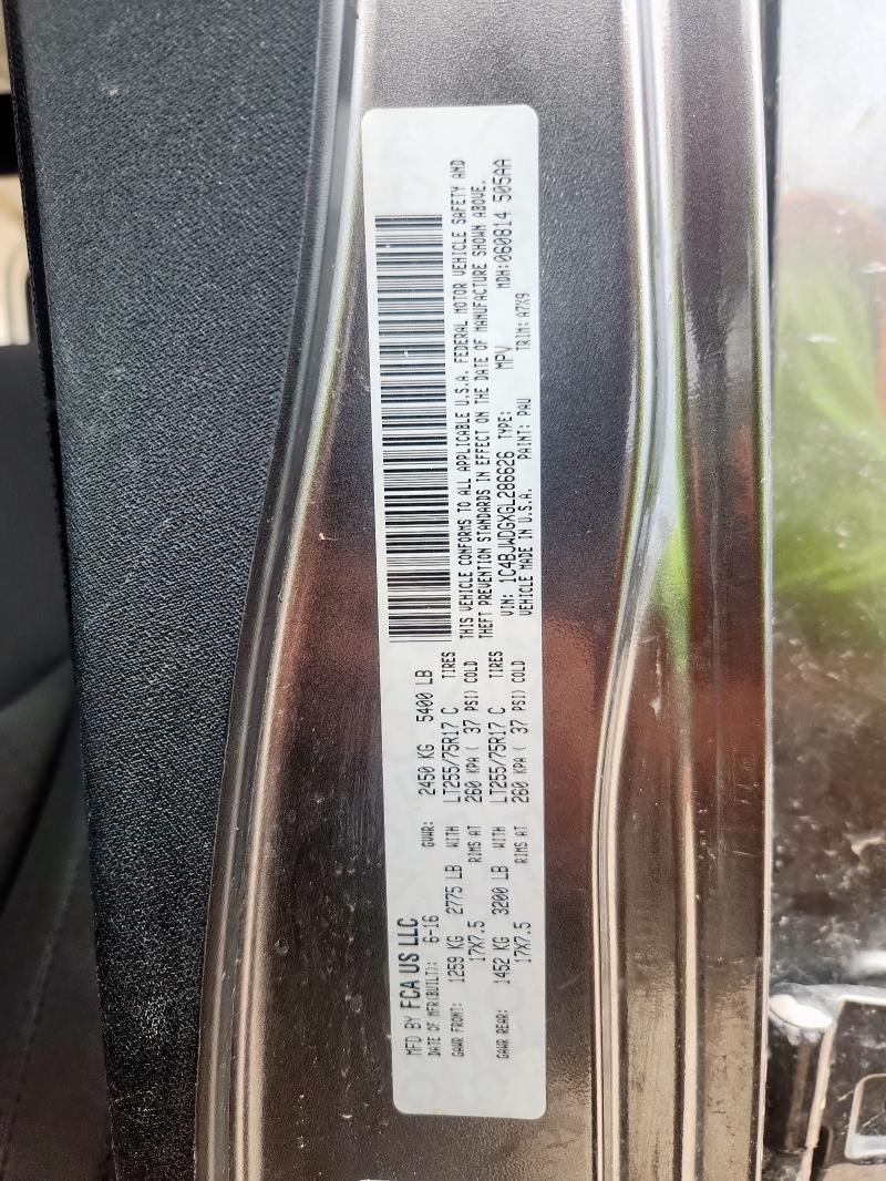 2016 JEEP WRANGLER U - 1C4BJWDGXGL286626