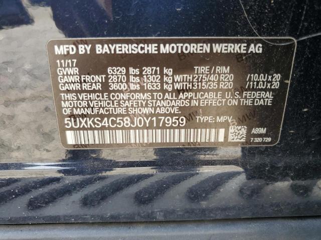 2018 BMW X5 XDRIVE35D 5UXKS4C58J0Y17959