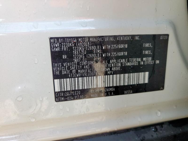 2020 TOYOTA RAV4 XSE - 4T3EWRFV9LU007993