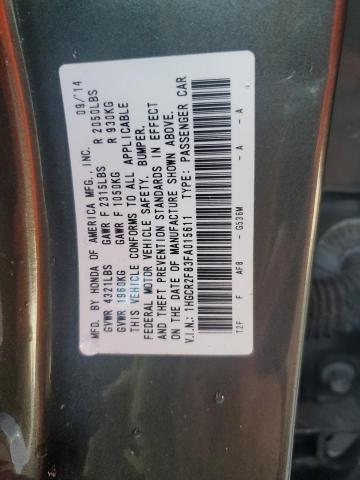 2015 HONDA ACCORD EXL 1HGCR2F83FA015611