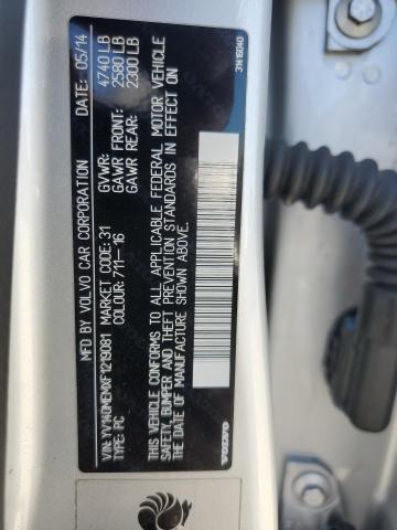2015 VOLVO V60 PLATIN YV140MEMXF1219081
