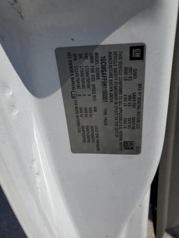 2017 CHEVROLET EXPRESS G2 1GCWGAFF9H1180351
