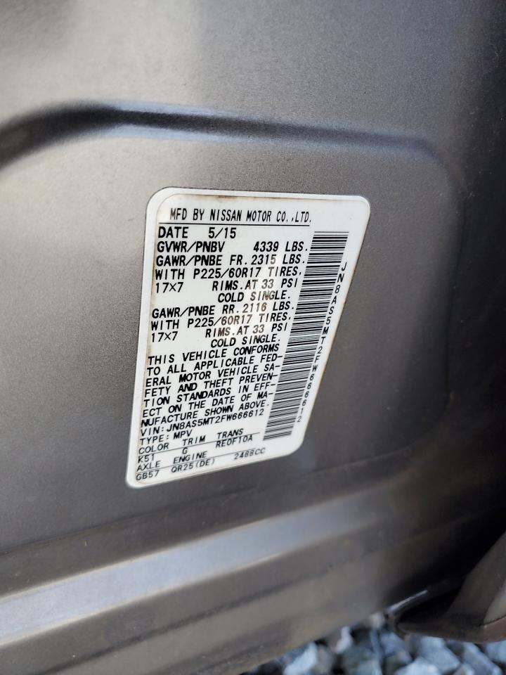 Lot #3309593564 2015 NISSAN ROGUE SELE