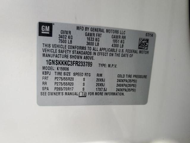 2015 CHEVROLET SUBURBAN K1500 LTZ #3316785407