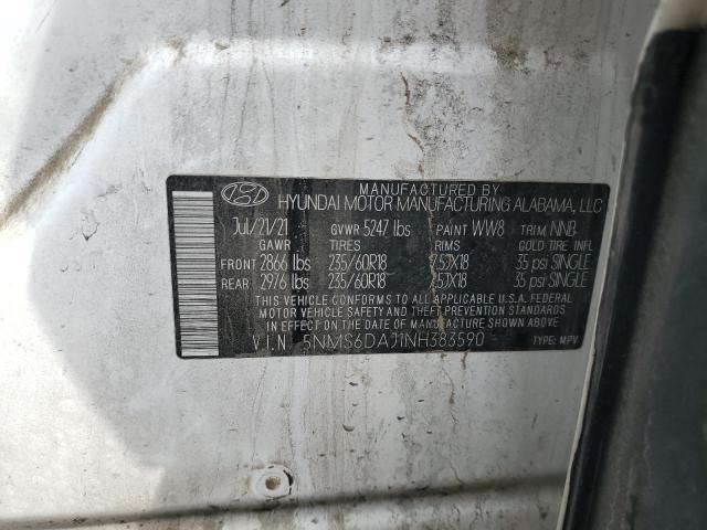 2022 HYUNDAI SANTA FE S 5NMS6DAJ1NH383590
