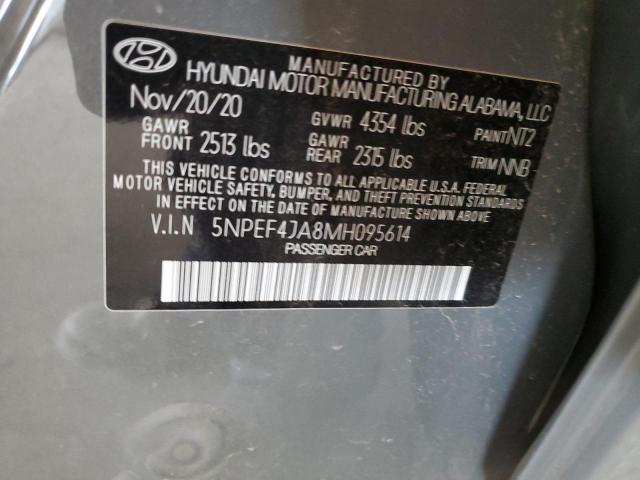 2021 HYUNDAI SONATA SEL 5NPEF4JA8MH095614