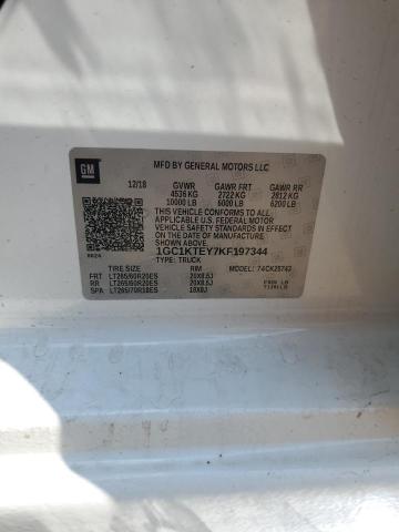2019 CHEVROLET SILVERADO - 1GC1KTEY7KF197344