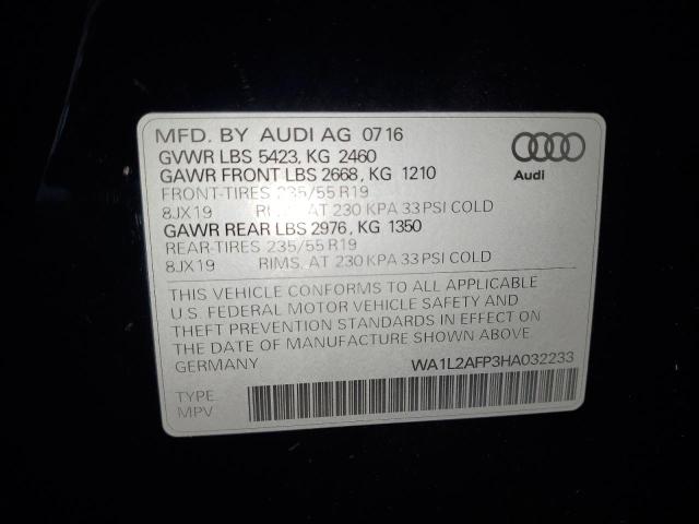 2017 AUDI Q5 PREMIUM PLUS WA1L2AFP3HA032233