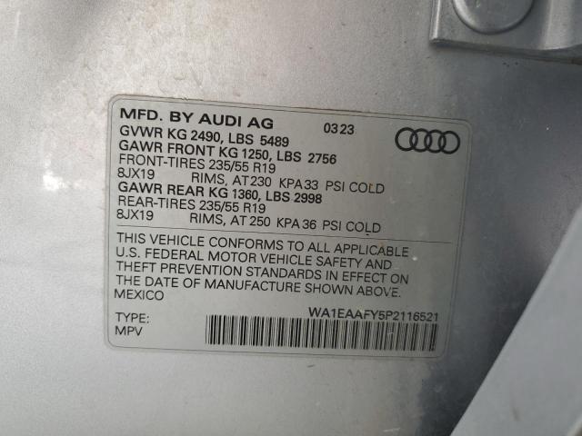 2023 AUDI Q5 PREMIUM WA1EAAFY5P2116521