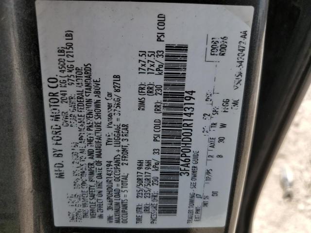2018 FORD FUSION SE - 3FA6P0HD0JR143194