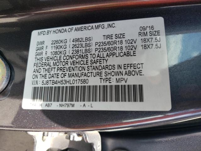 2017 ACURA RDX TECHNOLOGY 5J8TB4H53HL017580