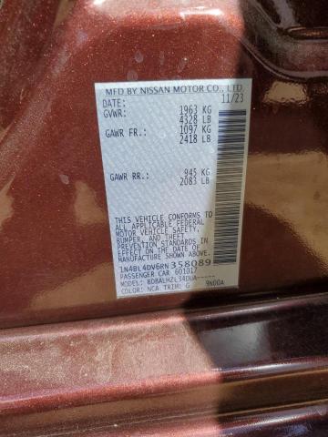 2024 NISSAN ALTIMA SV 1N4BL4DV6RN358089