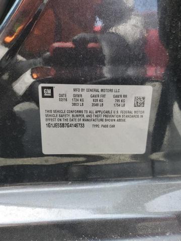 2016 CHEVROLET SONIC LTZ 1G1JE5SB7G4146733