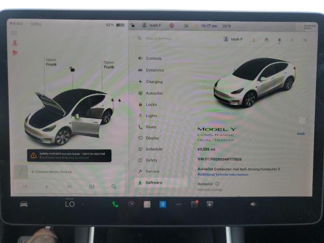 2021 TESLA MODEL Y 5YJYGDEE6MF117809