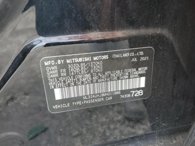 2021 MITSUBISHI MIRAGE ES ML32AUHJ9MH011986