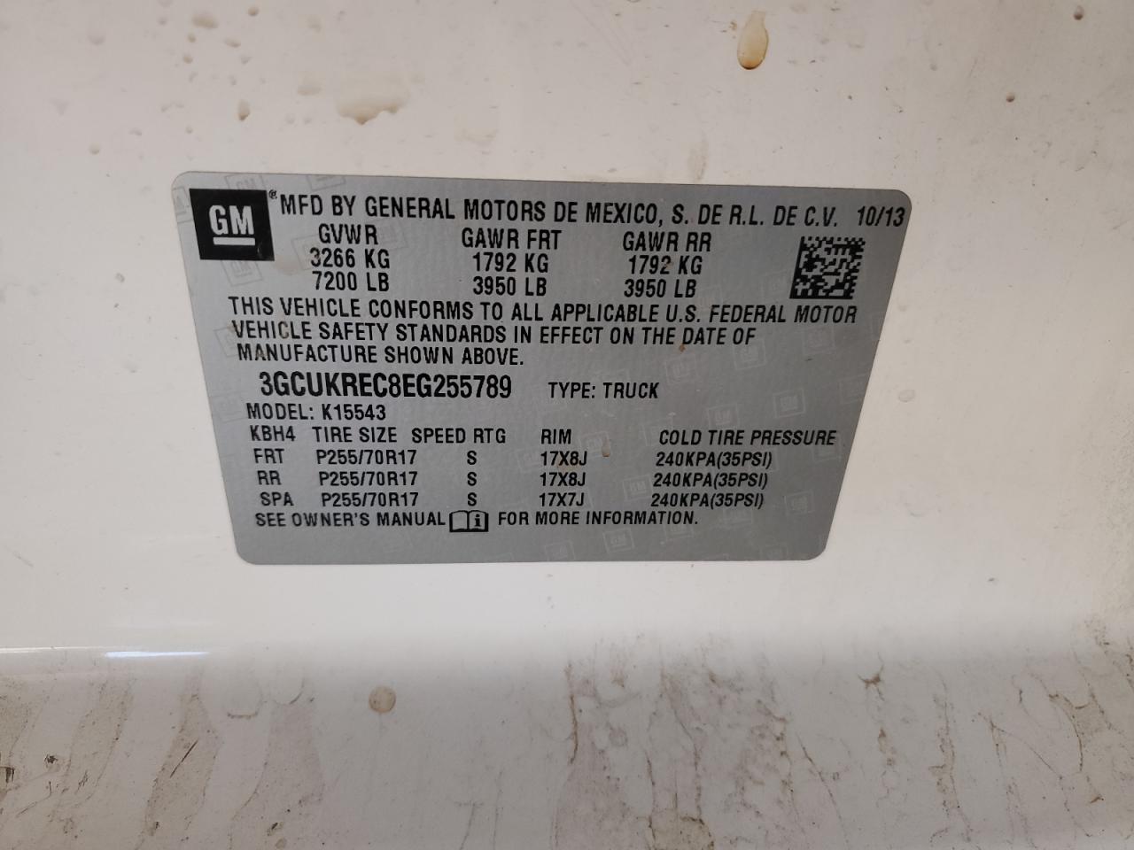 Lot #3227086395 2014 CHEVROLET SILVERADO K1500 LT