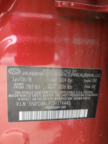 2018 HYUNDAI ELANTRA SE 5NPD84LF1JH374445