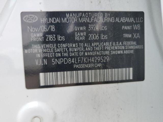 2019 HYUNDAI ELANTRA SEL - 5NPD84LF7KH429529