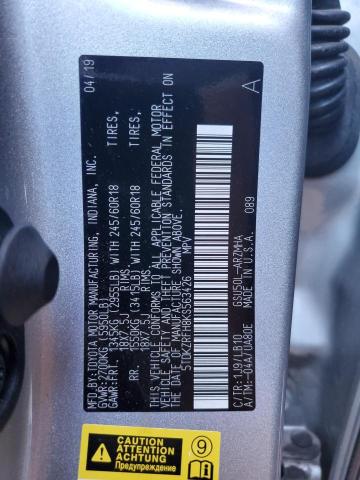 2019 TOYOTA HIGHLANDER - 5TDKZRFH8KS563426