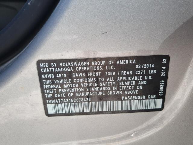 2014 VOLKSWAGEN PASSAT S - 1VWAT7A31EC073426