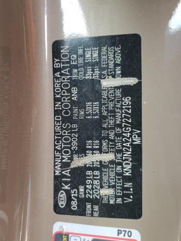 2016 KIA SOUL KNDJN2A24G7272196