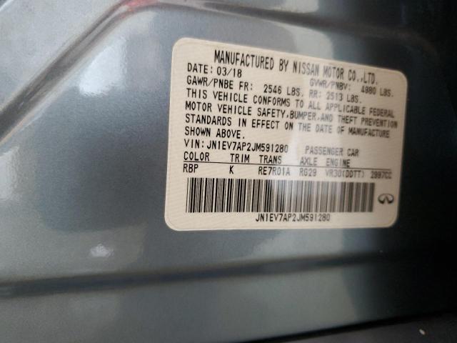 2018 INFINITI Q50 LUXE - JN1EV7AP2JM591280