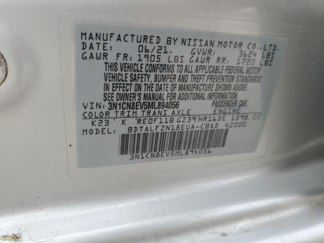 2021 NISSAN VERSA SV 3N1CN8EV5ML894056