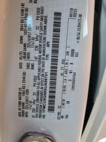2025 FORD ESCAPE ACT 1FMCU9GN8SUA99701