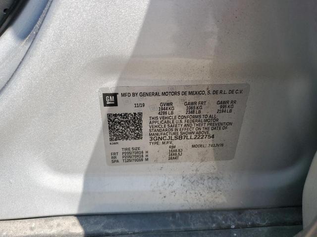 2020 CHEVROLET TRAX 1LT 3GNCJLSB7LL222754