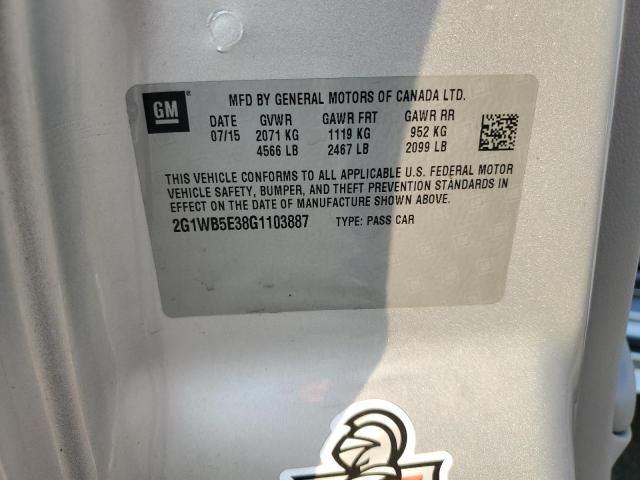 2016 CHEVROLET IMPALA LIMITED LT 2G1WB5E38G1103887