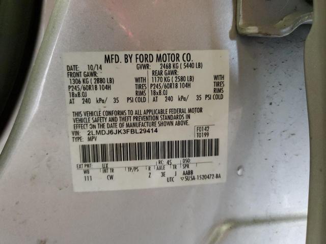 2015 LINCOLN MKX 2LMDJ6JK3FBL29414