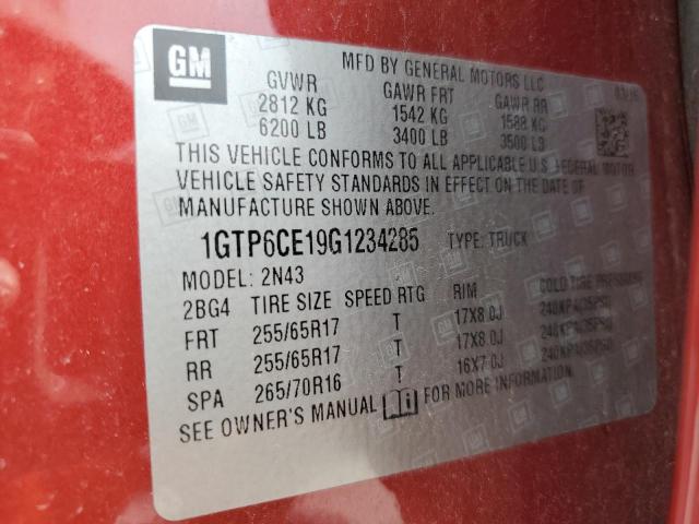 2016 GMC CANYON SLE 1GTP6CE19G1234285